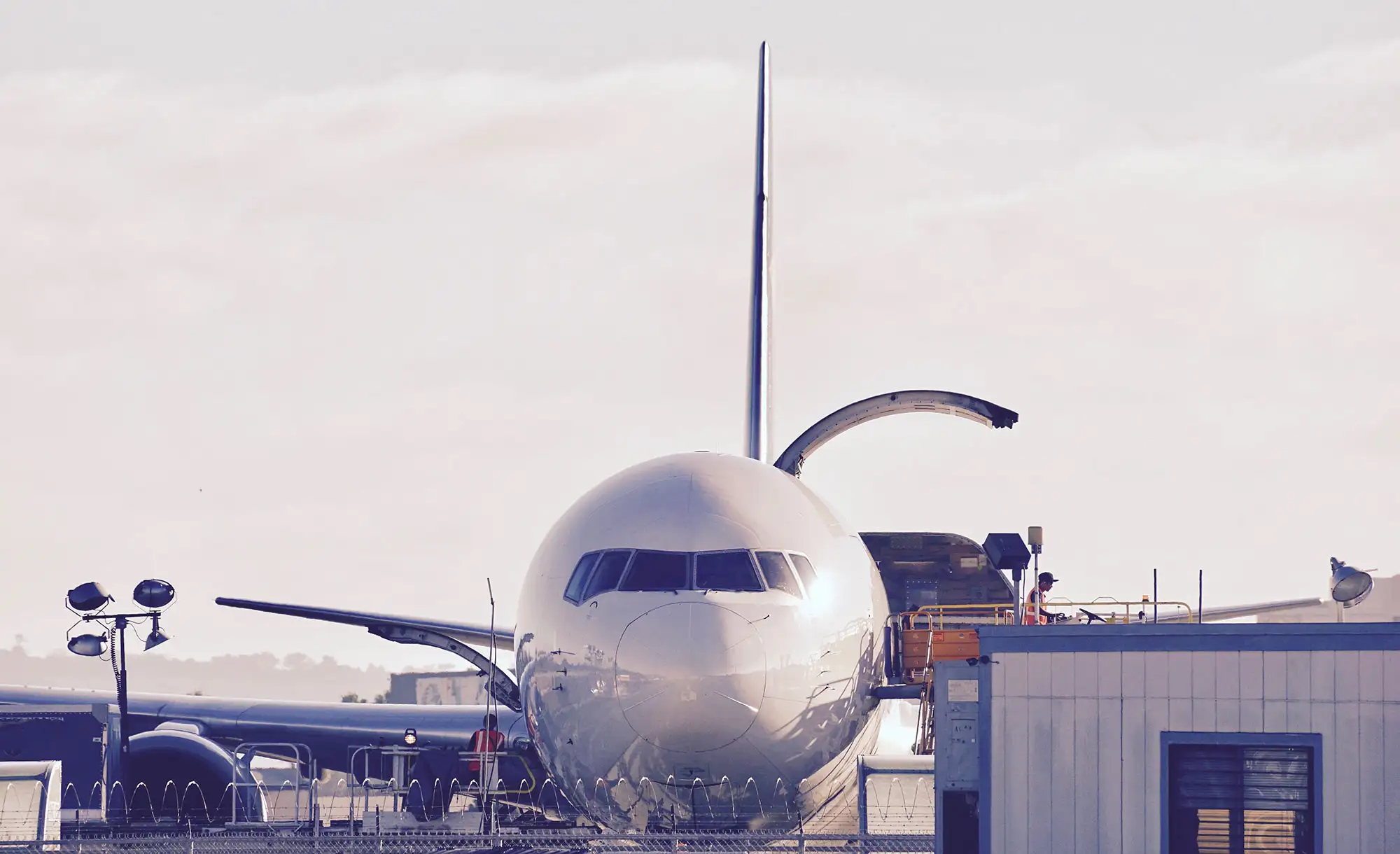 Cargo aircraft on the tarmac