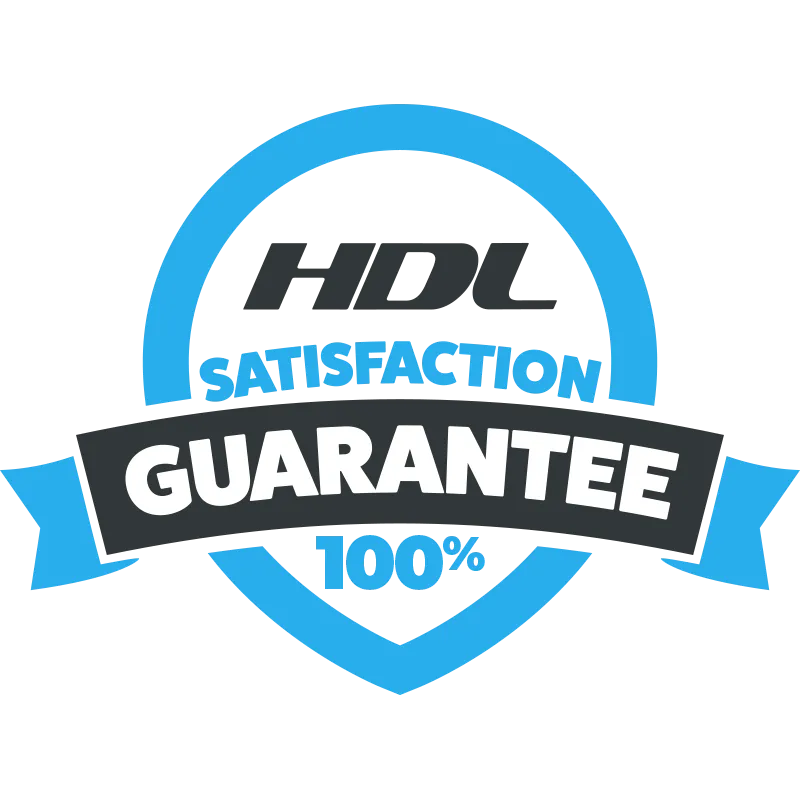 HDL 100% Satisfaction Guarantee seal